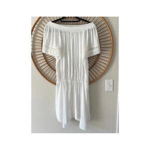 Ramy Brook Jessica Off The Shoulder White Mini Dress Size small